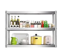 Gaommini Estantes flotantes de Cocina, Soporte para Vino, Acero Inoxidable 304, para Pared, para Sala de Estar, Bar, Plantas y Flores, 60/70/80/100/120/140 cm(150x35x75cm)