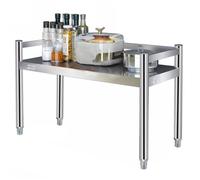 Gaommini Scaffale per Forno a microonde, ripiano per tostapane regolabile, supporto per carichi pesanti, ripiano da cucina, Organizer per spezie, Acciaio inossidabile 304(90x30x50cm)