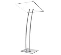 Gaonala Atril acrílico, púlpito de Iglesia Transparente con Base Estable de Hierro con encimera acrílica Espesada de 10MM, Atril Multiusos para aulas Modernas, conciertos y Bodas, 114cm x 60cm x 40cm