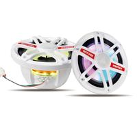 Gaooger MS65E2 - Altavoces marinos de 6.5 pulgadas, 300 W máximo de 2 vías IP67 impermeable sistema estéreo para barco con luces LED de 7 colores, manejo de alta potencia para barcos y vehículos al