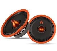 Gaooger MX65E1 - Altavoz de rango medio de 6.5 pulgadas, bala naranja, 400 W máximo, 6 ohmios, altavoces de puerta de audio de alta calidad para sistema de sonido estéreo de coche o camión, naranja (2