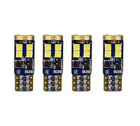 Gaoominy T10 168 Bombilla de Coche Led 4 Unids 194W5w 12-SMD 3030 Chip Set Bombillas Led Canbus para Interior del Coche Tarjeta de Domo Puerta Puerta Placa de Matrícula Luces Blancas