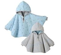 Gaorui Ropa de Abrigo Unisex para Bebés Niños Pequeños de Doble Cara con Capucha Capa Manto Poncho Abrigo Chaqueta, gris, 0-24 meses