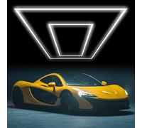 GAORUTO Luz LED Hexagonal para Garaje De 6500 K, Iluminación De Techo Conectable, Lámpara Hexagonal Blanca Diurna para Taller, Almacén, Gimnasio, Sótano Y Lavadero De Coches F