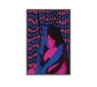 GAOSHI Póster de "Who Really Cares TV Girl" para pared, lienzo, regalo para amigos, dormitorio, sala de estar, decoración moderna y estética, 30 x 45 cm, sin marco, estilo 1