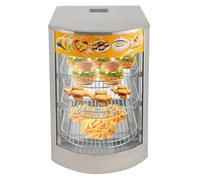 GAOUSD Armario de mantenimiento caliente para alimentos, armario de calor de alimentos comercial, vitrina para mantener el calor, calentador de alimentos de 4 pisos con luces indicadoras y asas,