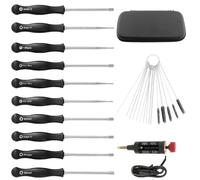 GAOUTO 10 herramientas de ajuste de carburador: destornillador de carburador duradero con probador de bujías, accesorio Forst Z, limpieza precisa de motosierra, para motor de 2 tiempos, recortadora