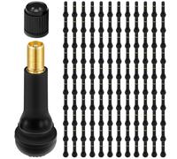 GAOUTO 120 unidades TR413 válvulas de goma: orificio de válvula de 11,3 mm, válvula de aluminio para neumáticos, válvulas de goma TR413 hasta 4,5 bar, válvula de goma, para la mayoría de coches