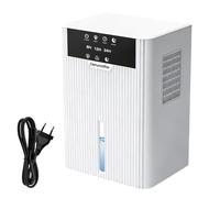 GAOUTO 2200ML Deshumidificador eléctrico, portátil con indicador LED, descongelación automática con temporizador, 7 luces indicadoras de colores, diseño de mango, (25 m²), deshumidificador eléctrico