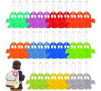 GAOUTO 33 colgantes reflectantes para niños, resistentes al agua, con forma fantasma, reflectantes, de PVC, para ciclismo nocturno, salir, correr, trekking (11 colores)