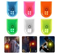 GAOUTO 6 luces LED intermitentes con clip para niños, 2 modos, 4 reflectores LED, luz de seguridad, clip LED, cinta de luz reflectante para niños, mochila de seguridad infantil, bolsa de deporte,