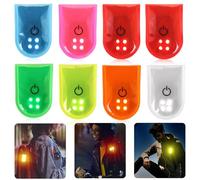 GAOUTO 8 luces LED intermitentes con clip para niños, 2 modos, 4 reflectores LED, luz de seguridad, clip LED, cinta de luz reflectante para niños, mochila de seguridad infantil, bolsa de deporte,