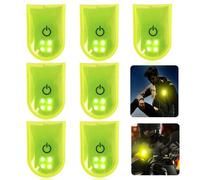 GAOUTO - Lote de 7 luces intermitentes LED para niños, 2 modos, 4 reflectores LED, clip LED, tira luminosa reflectante para mochila, bolsa de deporte, correr