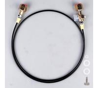 GAOUTO Manguera de llenado CO2 de 1,5 m, conector roscado 2 × W21.8-14, adaptador CO2 manguera de alta presión con manómetro 3000 pSI, estación de recarga CO2, manguera de transferencia de argón