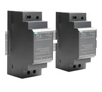 GAOUTO Pack de 2 HDR-30-24 Fuente de alimentación de Carril DIN 24V: 24VDC 30W 1,5A Fuente conmutada de Carril DIN, Transformador Carril DIN para Sistema de automatización Industrial