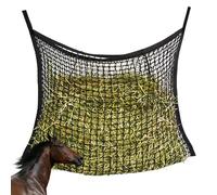 GAOUTO Red de heno para caballos: 120 x 90 cm, red de heno, tamaño 3 x 3 cm, red de alimentación para 8,5 kg de heno, bolsa de heno, bolsa de heno, saco de heno, tiempo de alimentación puede