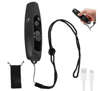 GAOUTO Silbato electrónico con 3 tonos y 2 modos de luz LED, silbato deportivo portátil, silbato de alta frecuencia, silbato de señal al aire libre para entrenadores, árbitros, deportes, supervivencia