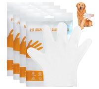 GAOUTO Toallitas para mascotas para perros y gatos, 24 unidades/4 paquetes de guantes de aseo para mascotas, guantes de lavado desechables, toallitas desodorizantes con textura para patas, pelaje