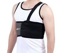 GAOUTO Vendaje acanalado roto, 80-115 cm, vendaje de costilla transpirable, vendaje para fracturas de costillas, pecho y cinturón lumbar para lesiones musculares de costillas, costillas magulladas o