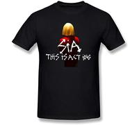 Gaowee Men's SIA This Is Acting Album Art T Shirt Black L