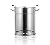 GAOXIAO Barril Asador de Carne Sin Humo Interior, Parrilla de Barbacoa de Carbón Sin Humo BBQ Portátiles con Forma de Barril Envolvente de Acero Inoxidable para Exteriores Silver Large (30 skewers)