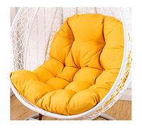 GAOXIAO CojíN para Cesta Silla Colgante, Almohadillas para Silla de Hamaca de Huevo para Colgar en el Nido, Impermeable Redondas Gruesas Cojines de Columpio para Interior/Exterior(Color:Amarillo)