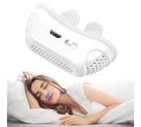 GAOXIAO CPAP Maquina Apnea del Sueño Portatil, Dispositivo Antironquidos Transpirable para Hombres y Mujeres Solución Eficaz para Dejar de Roncar Mejora la Calidad del Sueño White
