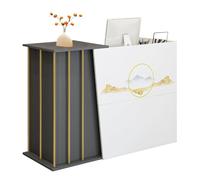 GAOXIAO Gabinete de Cajero, Mostrador de Recepción con Mostrador, Mostrador de Recepción Pequeño con Cajones con Cerradura, para Salón de Belleza, Supermercado, Tienda de Conveniencia C 120 cm