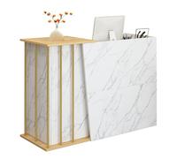 GAOXIAO Gabinete de Cajero, Mostrador de Recepción con Mostrador, Mostrador de Recepción Pequeño con Cajones con Cerradura, para Salón de Belleza, Supermercado, Tienda de Conveniencia B 120 cm