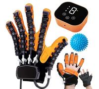 GAOXIAO Guantes de Rehabilitación Robot para Ictus, Fisioterapia para Parálisis Cerebral Infarto Cerebral Órtesis Entrenador de Rehabilitación de Dedos de la Rigidez de la Mano Aparato A Left Hand S