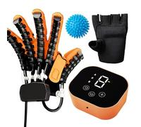 GAOXIAO Guantes Roboticos Rehabilitación Ictus, Dispositivo de Terapia de Mano Izquierda Derecha para Pacientes con Parálisis por Disfunción, Entrenamiento de Dedos de Fuerza(Size:M,Color:Izquierda)