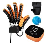 GAOXIAO Guantes Roboticos Rehabilitación Ictus, Guantes de Rehabilitación Robótica Dispositivo de Guantes Artritis para Ejercicio de Extensión de Dedos Equipo de Entrenamiento Férula A Left Hand L