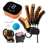 GAOXIAO Guantes Roboticos Rehabilitación Ictus, Guantes de Rehabilitación Robótica, Hemiplejía Accidente Cerebrovascular Órtesis de Dedo Equipo de Entrenamiento para Aliviar Calambres A Left Hand XL
