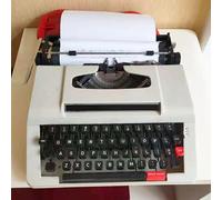 GAOXIAO Máquina de Escribir Antigua, Máquina de Escribir Inglesa Vintage Creativa, Maquinaria Escribir Manual Antigua para Hogar Oficina Escritorio, Portátil y Fácil de Usar White