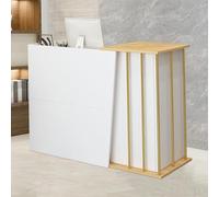 GAOXIAO Mesa De Recepción Pequeño con Mostrador y Cajones Mostrador De Recepción Escritorio De Recepción De Caja Minorista De Pie para Salóns Sala De Recepción Oficina