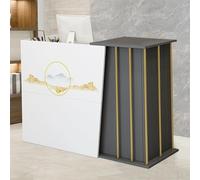 GAOXIAO Mesa De Recepción Pequeño con Mostrador y Cajones Mostrador De Recepción Escritorio De Recepción De Caja Minorista De Pie para Salóns Sala De Recepción Oficina