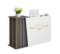 GAOXIAO Mostrador De Recepción Exquis, Escritorio De Recepción Estilo Mármol, Mesa De Recepción con Cajón Cerradura, Gabinete De Cajero para Oficina Clínica Peluquería