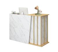 GAOXIAO Mostrador De Recepción, Gabinete De Cajero Estilo Mármol, Mesa De Recepción con Cajón Cerradura, Escritorio De Recepción para Vestíbulo Mostrador de Bienvenida