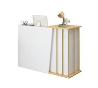 GAOXIAO Mostrador De Recepción, Gabinete De Cajero Estilo Mármol, Mesa De Recepción con Cajón Cerradura, Escritorio De Recepción para Vestíbulo Mostrador de Bienvenida C 100 cm