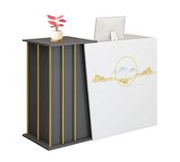GAOXIAO Mostrador de Recepción Pequeño, Mesa Recepción de Tienda de Venta, Mueble Recepción Moderno Mostrador De Pago Atención Oficina Comercio Negocio Local Comercial A 140 cm