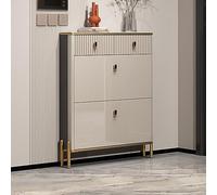 GAOXIONG Armario de almacenamiento de zapatos oculto para entrada, delgado y independiente, organizador de zapatos estrecho con estantes ajustables (color: 103 x 17 x 103 cm)