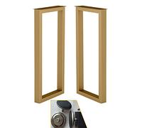 GAOXIONG Juego de 2 Patas de Mesa de Hierro cuadradas industriales de Metal, Patas de Banco de Silla Ajustables para Muebles de 11,8 x 39,3 Pulgadas