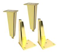 GAOXIONG Juego de 4 Patas de aleación de Aluminio para Muebles, Patas Ajustables para sofá, Patas Triangulares de Metal para Mesa, zócalo para Mueble de baño, Mesa de Centro, Mueble de TV y Otros mue