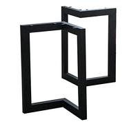 GAOXIONG Patas de Metal para Mesa de Comedor, de 72 cm (28"), Estilo Industrial, rústico, Triangular, de Hierro Resistente, Juego de 2, con Capacidad de Carga de 400 kg, Patas Negras para Muebles, ID