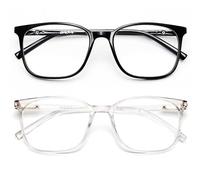 Gaoye 2 Pack Blue Light Blocking Glasses Women/Men, Computer Gaming Fake Eyeglasses Anti UV Ray-Spring Hinge
