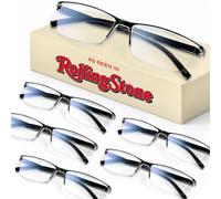 Gaoye 6PCS Reading Glasses Men - Unbreakable Blue Light Blocking Computer Readers Women - Stay Clear Magnifying Vision(1.5)