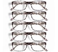 Gaoye Paquete de 5 lentes de lectura, bloqueo de luz azul, lectores de primavera para mujeres hombres filtros antividrio lentes ligeros (paquete de 5, leopardo, 2,75)