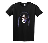 GAOYEA Ace Frehley Face Paint Print Cotton Graphic Top Unisex 100% Cotton Short-Sleeve T-Shirts Black XXXL