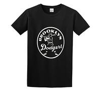 GAOYEA Brooklyn NY NYC Retro Baseball Logo'S Dodgers Graphic Unisex 100% Cotton Short-Sleeve T-Shirts Black S