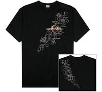 GAOYEA Circle Shoulder Logo Unisex 100% Cotton Short-Sleeve T-Shirts Black S